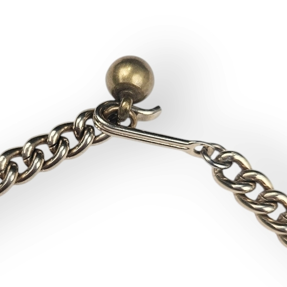 Vintage Cascading Chain Bib Necklace Gold Plated Multichain Choker 14.5" Long - Picture 7 of 9